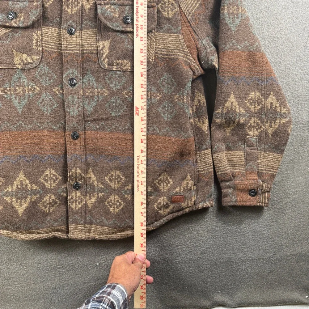 Jachs New York Shacket Mens XL Brown Aztec Wool Blend Southwestern Cabin